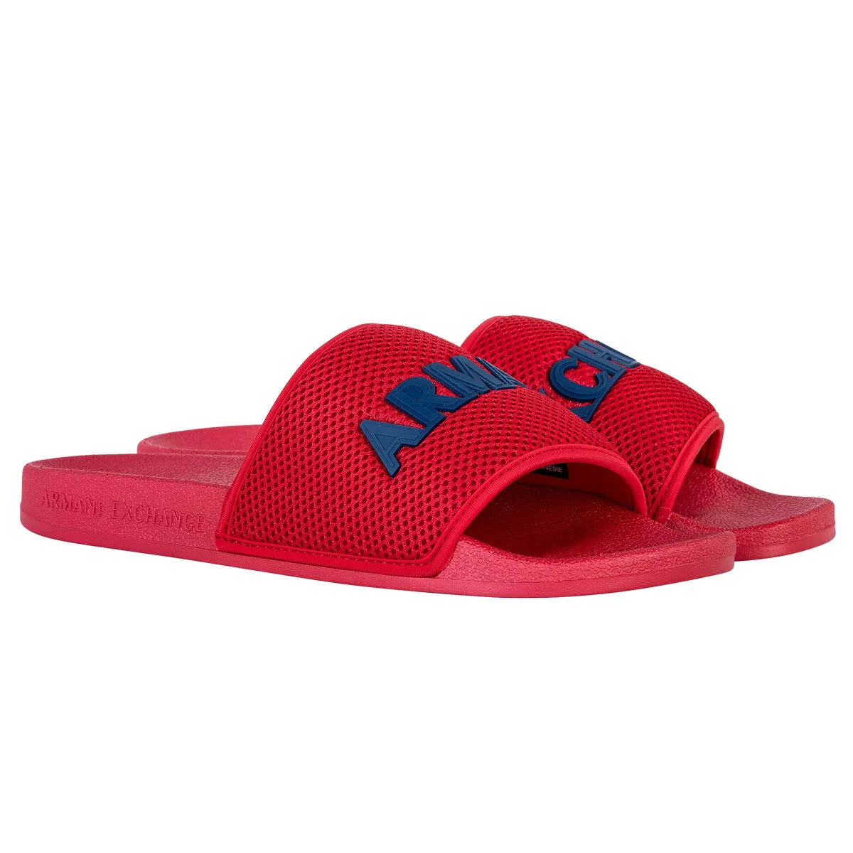 Armani Exchange Men's Shower slides Sandals Mesh Logo