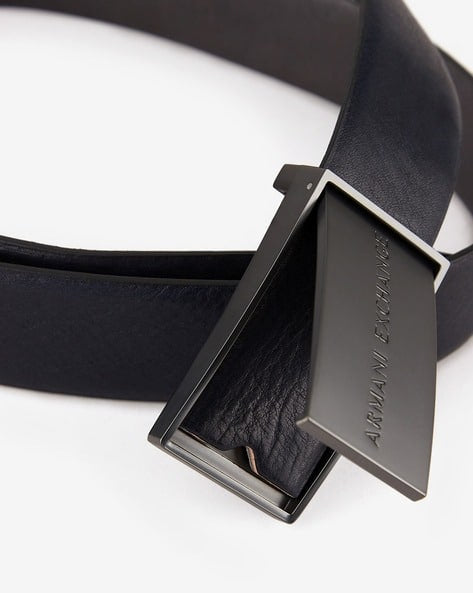 Armani Exchange Black  Reversible Leather