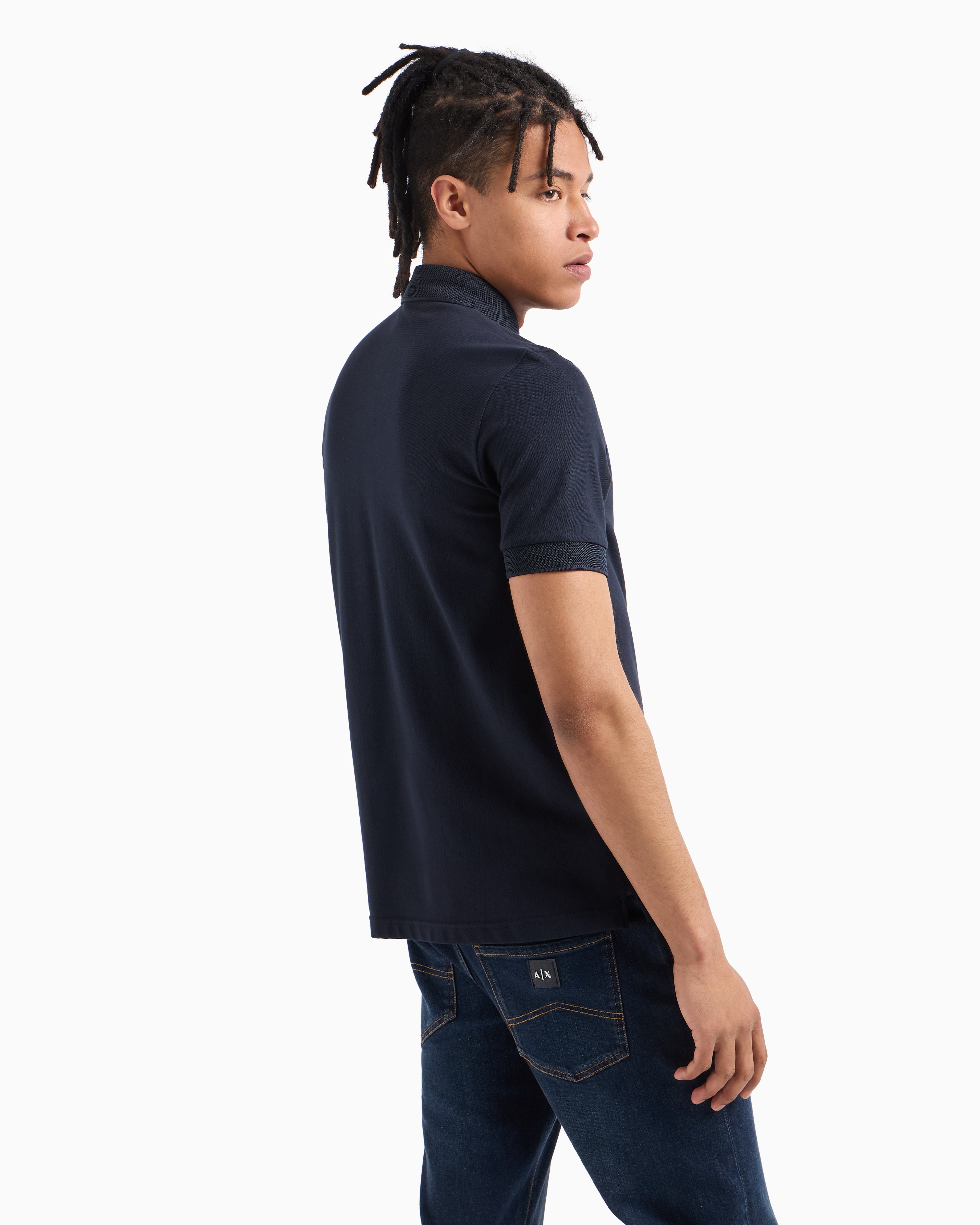 Armani Exchange Navy Polo