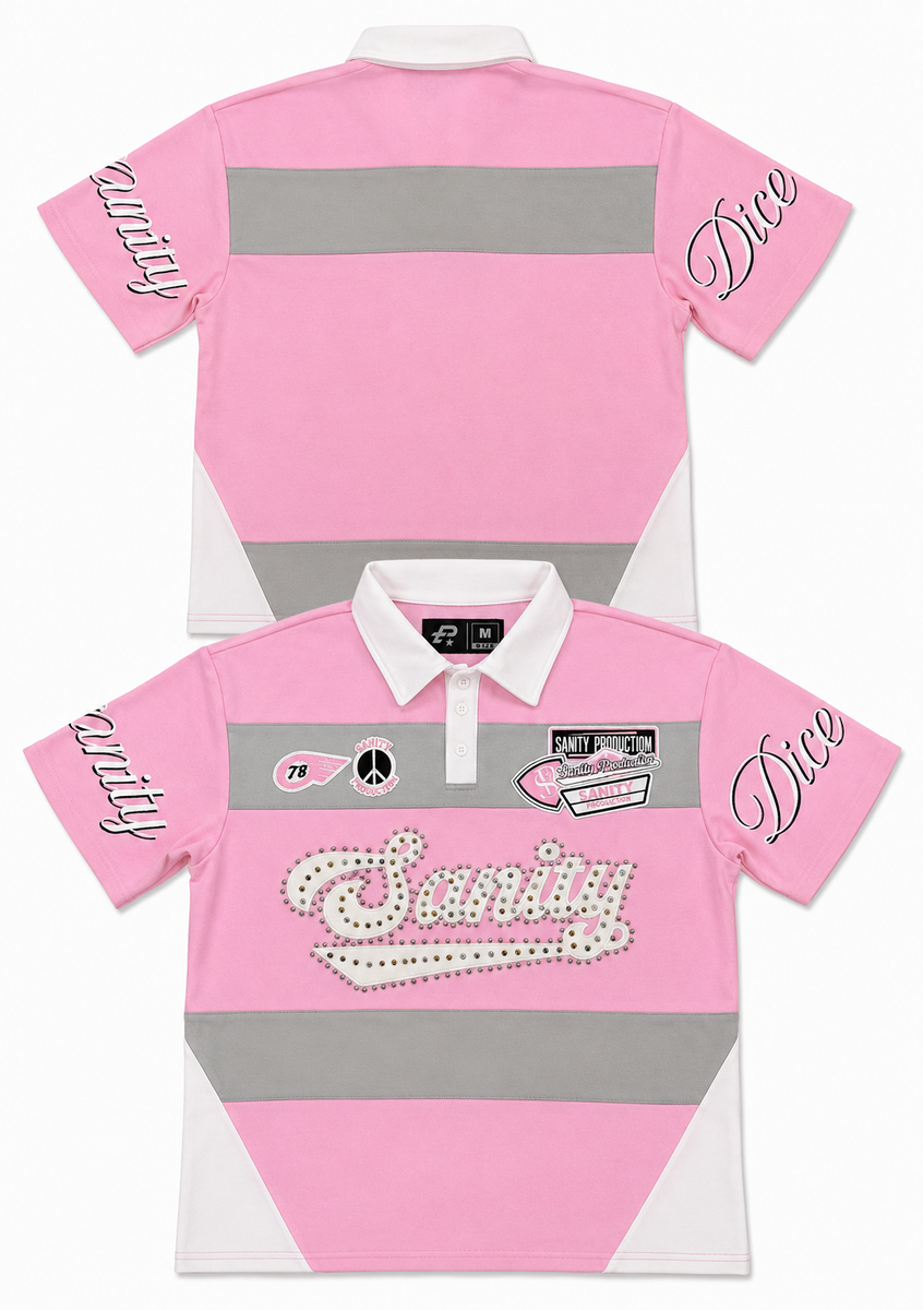 Foreign Brand Politics T-Shirt - Pink And White - SPR26-85