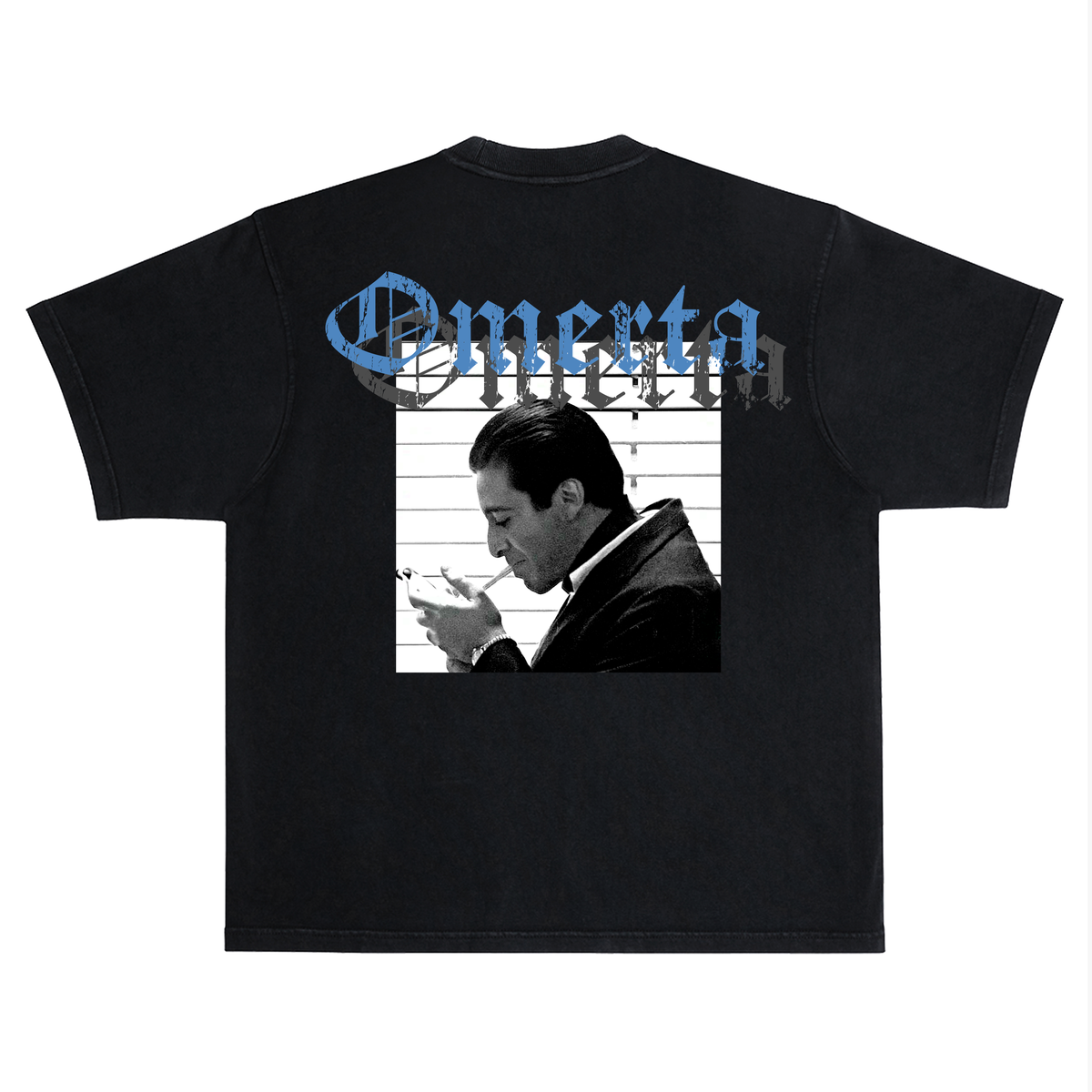 Rich Dead Idols"MICHAEL CORLEONE" T-SHIRT BLACK AND BLUE