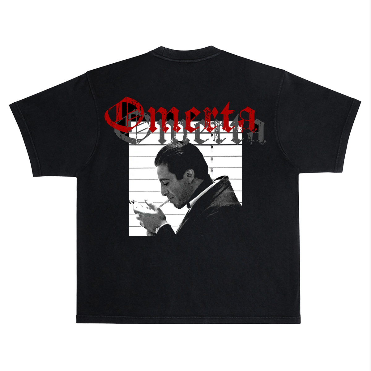 Rich Dead Idols, "MICHAEL CORLEONE" T-SHIRT BLACK AND RED