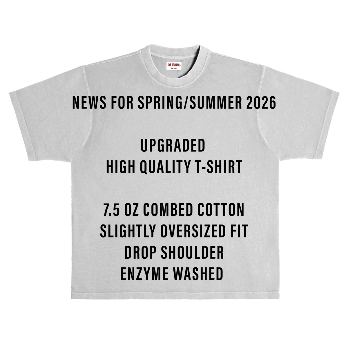 Rich Dead Idols, RICH SEX AND BIG CHECKS" T-SHIRT WHITE