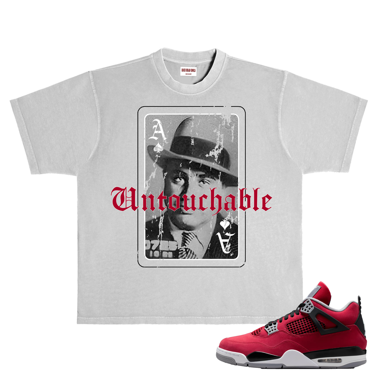 Rich Dead Idols , THE UNTOUCHABLE AL CAPONE" T-SHIRT GREY