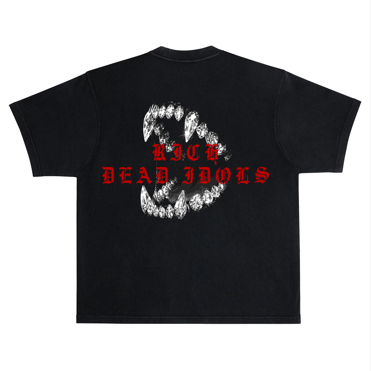 Rich Dead Idols, "MONEY HUNGRY" T-SHIRT BLACK AND RED