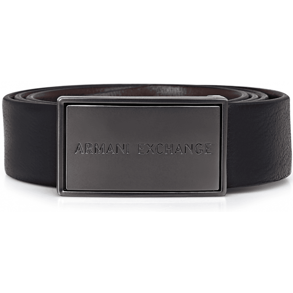 Armani Exchange Navy Leather Belts