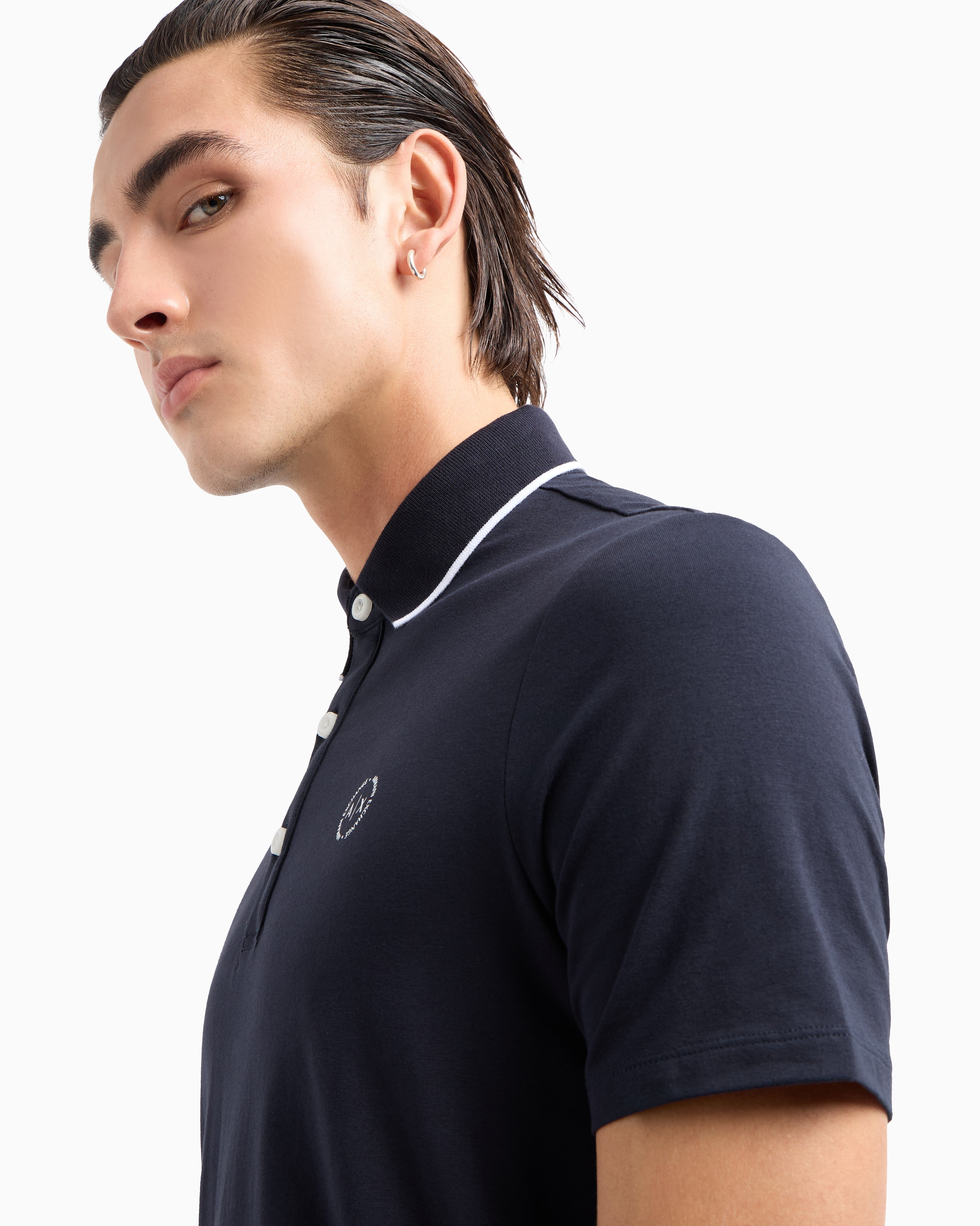 Armani Exchange Navy Polo Shirt