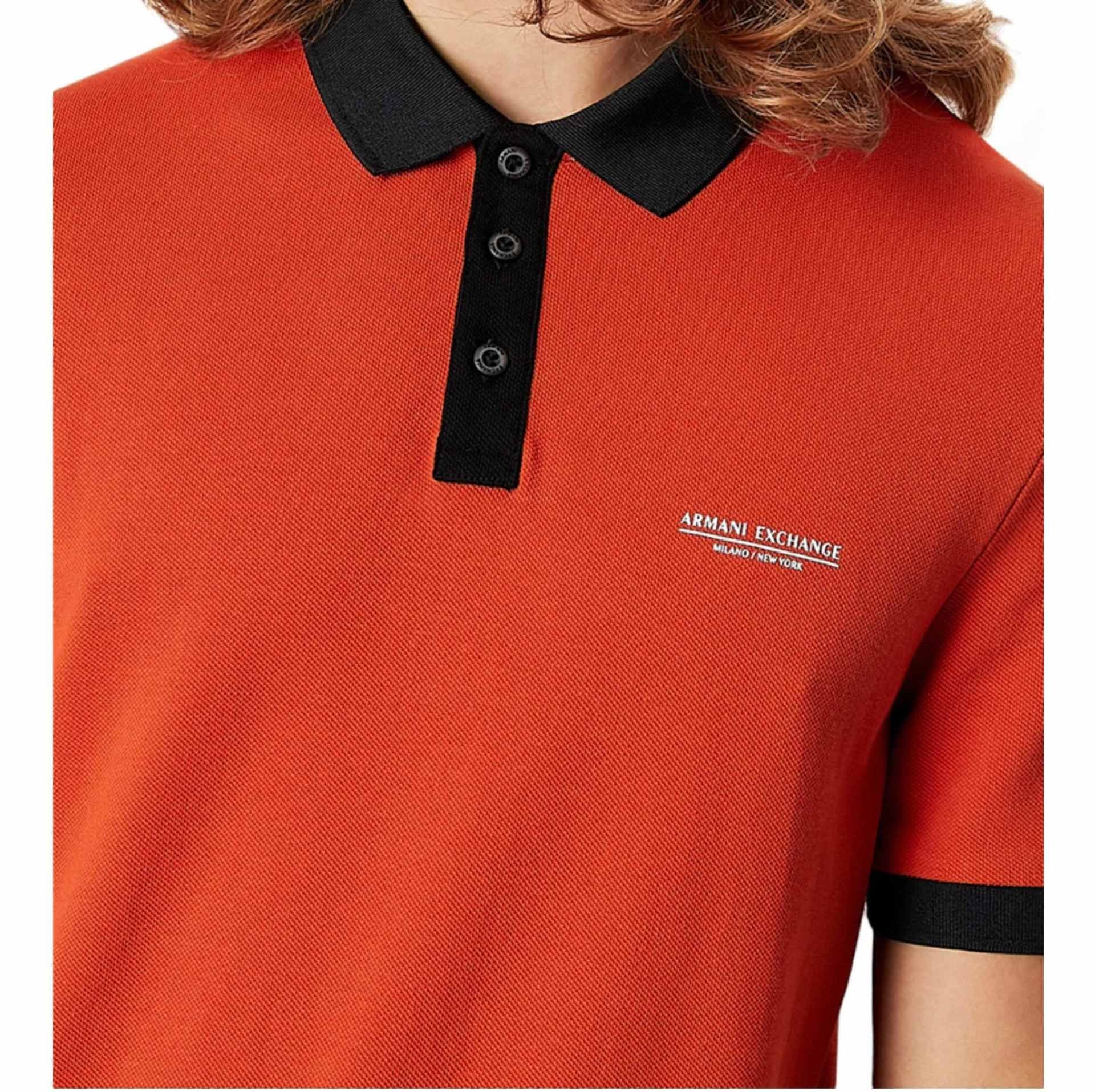 Armani Exchange Orange Polo Shirt