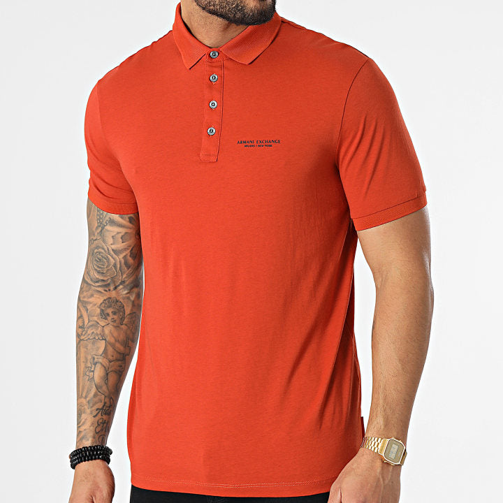 Armani Exchange Orange Polo Shirt
