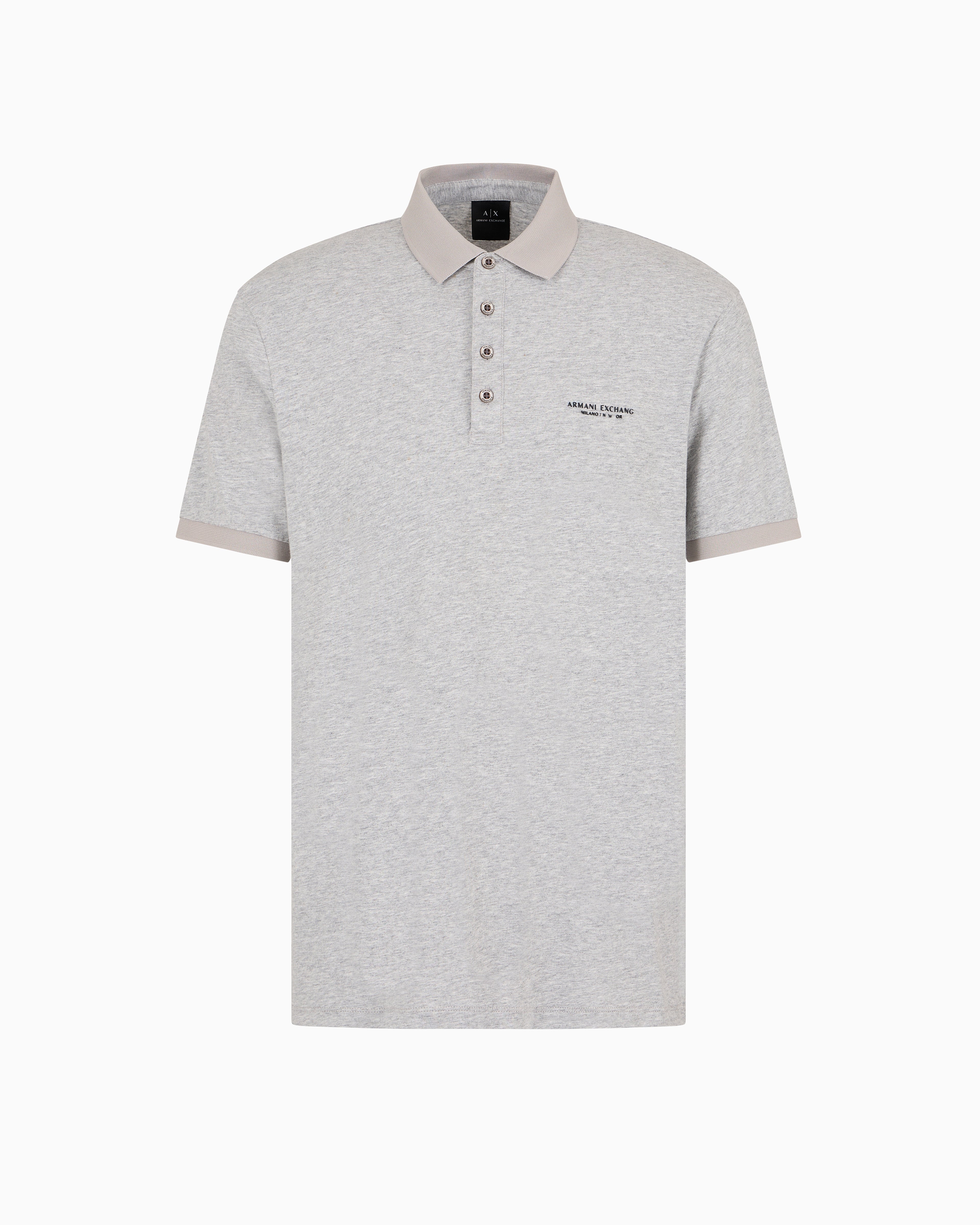 Armani Exchange Grey Polo Shirt