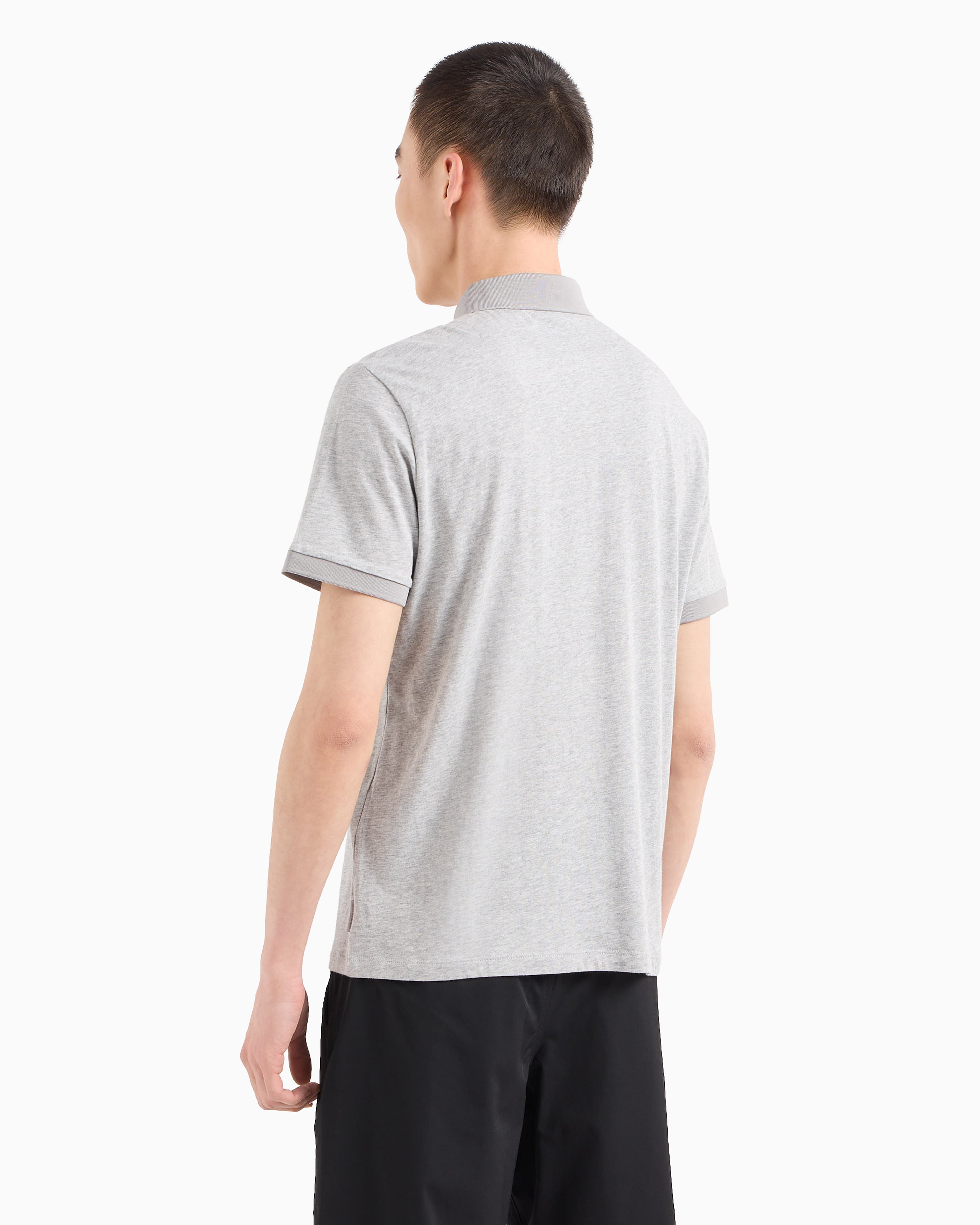 Armani Exchange Grey Polo Shirt