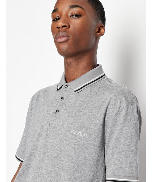 Armani Exchange Grey Polo Shirt