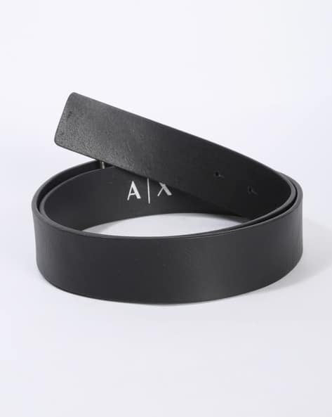 ARMANI EXCHANGE
BLACK Leather Belt with Embossed Logo
