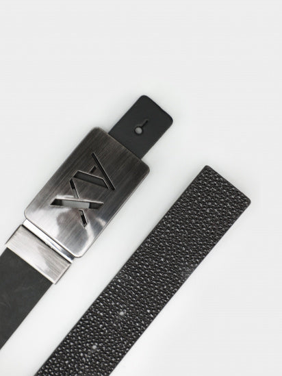 Armani Exchange Reversible Black Leather Belt
