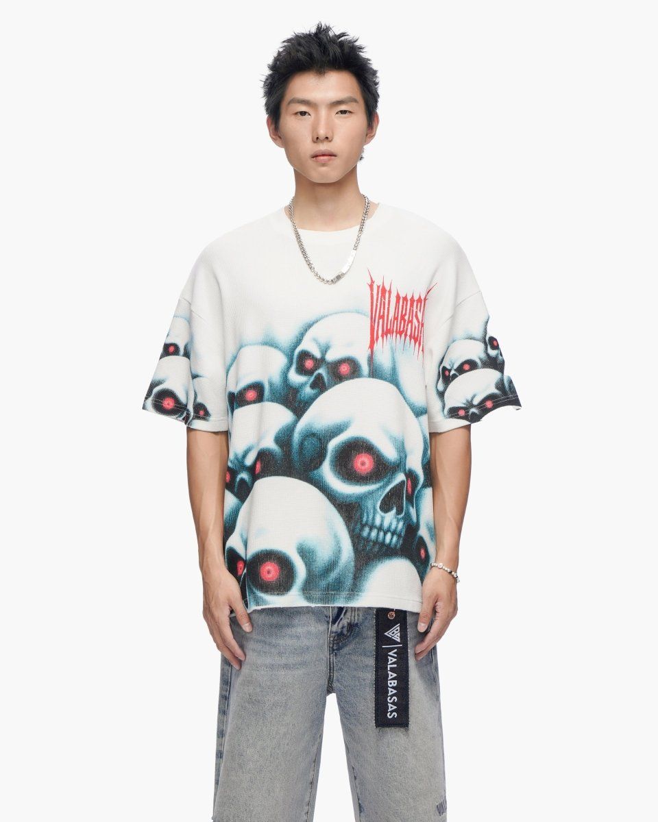 Valabasas Grave Digger White Thermal Tee