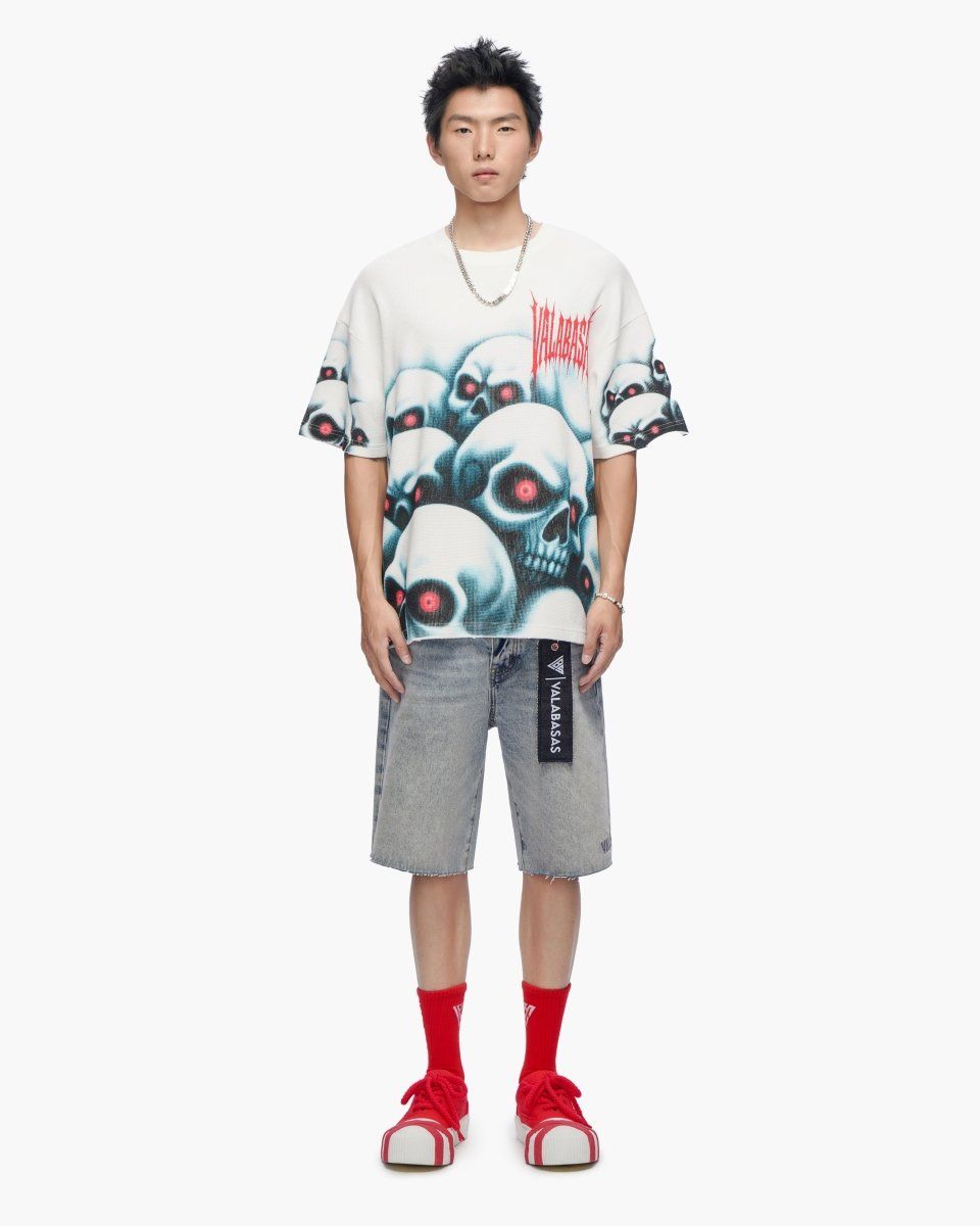 Valabasas Grave Digger White Thermal Tee