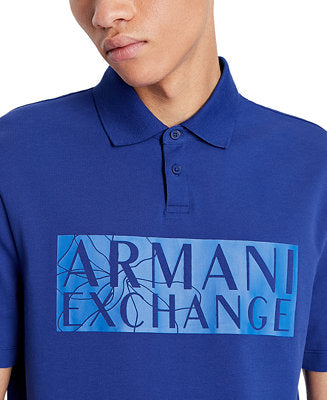 Armani Exchange Blue Polo Shirt