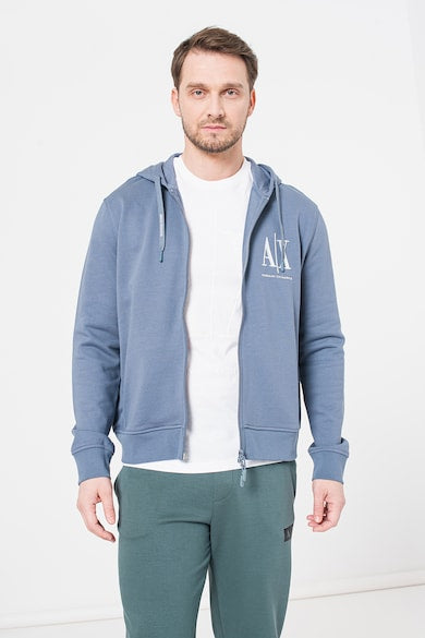 armani exchange light blue hoodie