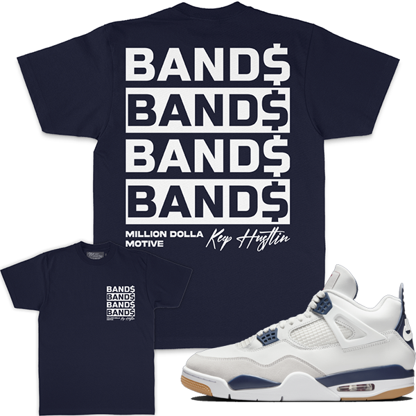 BANDS -Navy T-SHIRT