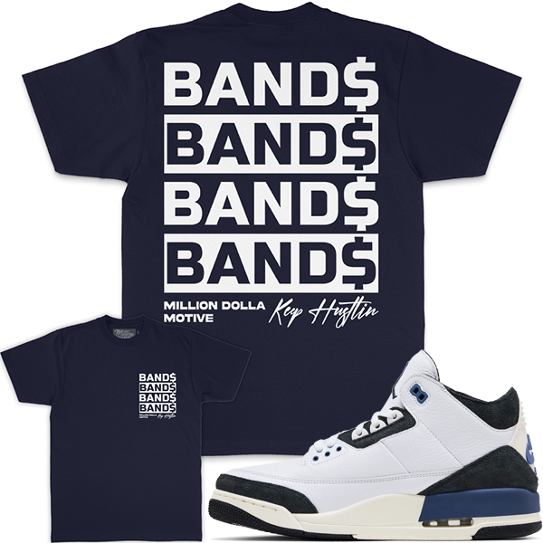 BANDS -Navy T-SHIRT