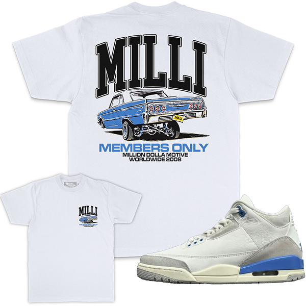 LOWRIDER MEMBERS ONLY - WHITE T-SHIRT