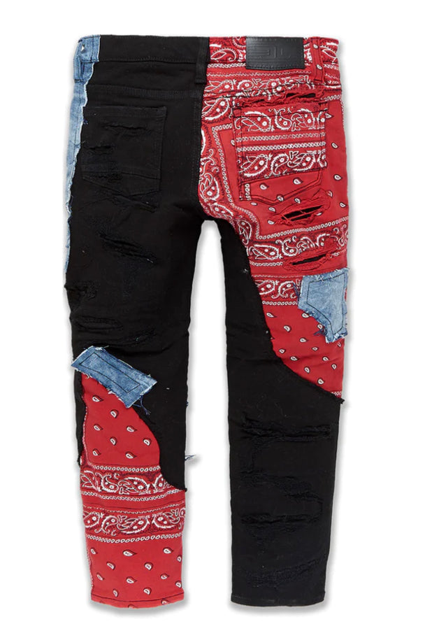 Jordan Craig KIDS REPRESENT DENIM TRUCKER JACKET (CRIMSON)