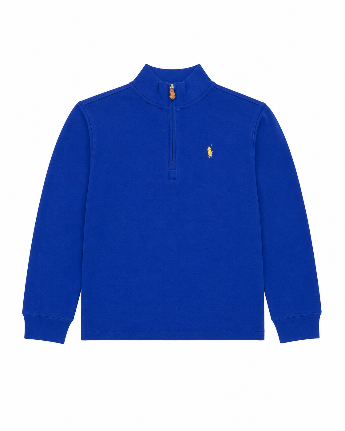 Polo Ralph Lauren Kids Classic Blue Cotton Mock Neck Long Slee