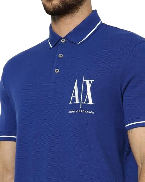 Armani Exchange Blue Polo Shirt