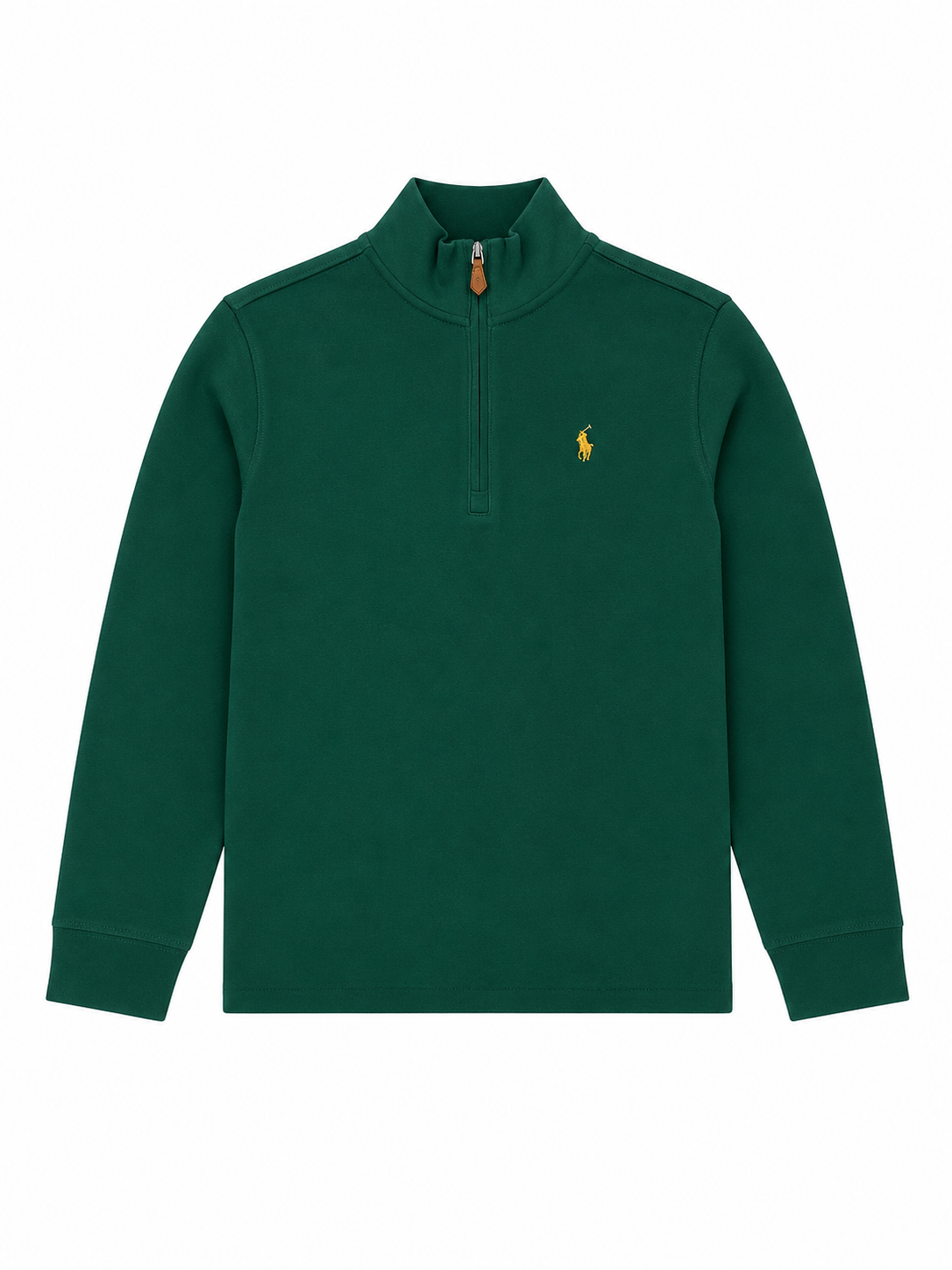 Polo Ralph Lauren Kids Classic Green Quarter-Zip Mock Neck Pullover