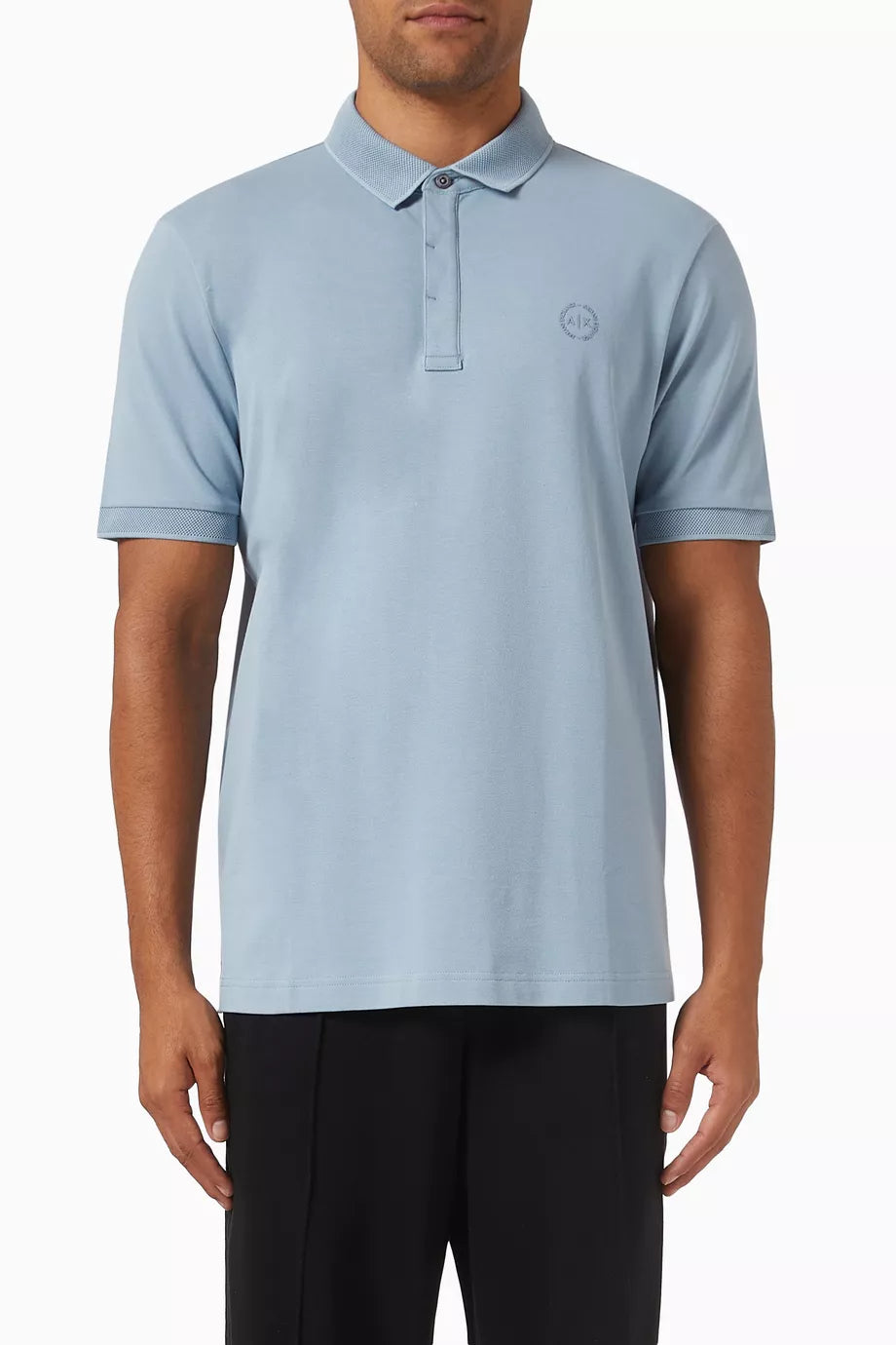 Armani Exchange Light Blue Polo Shirt