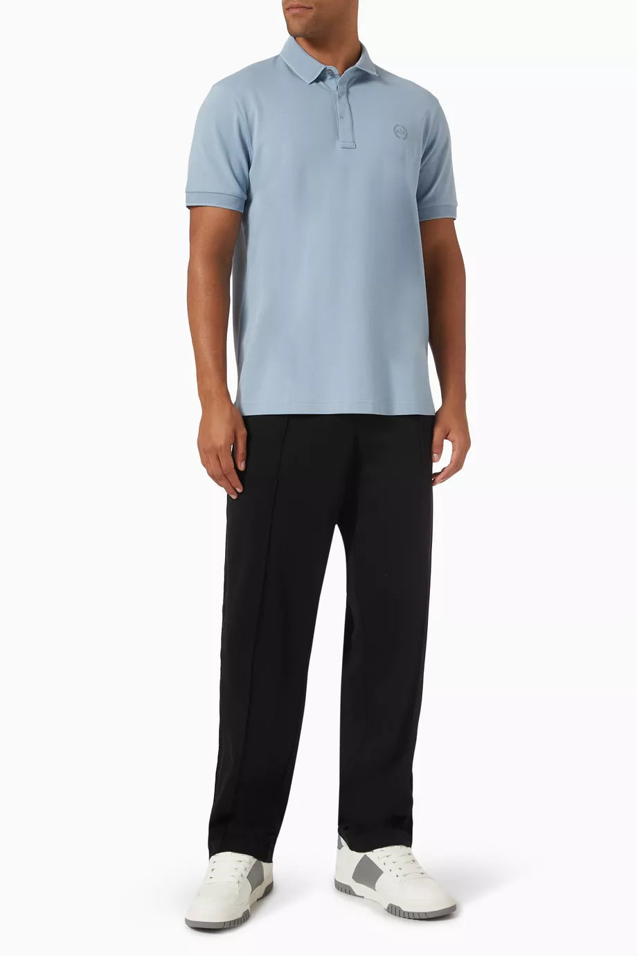 Armani Exchange Light Blue Polo Shirt