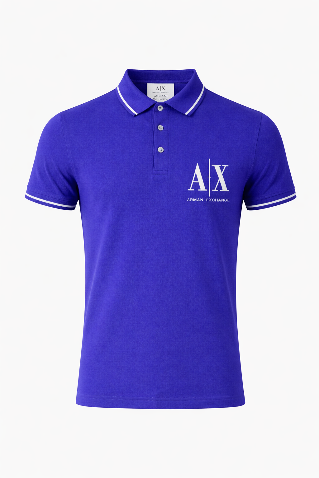 Armani Exchange Powder Purple Blue Polo Shirt
