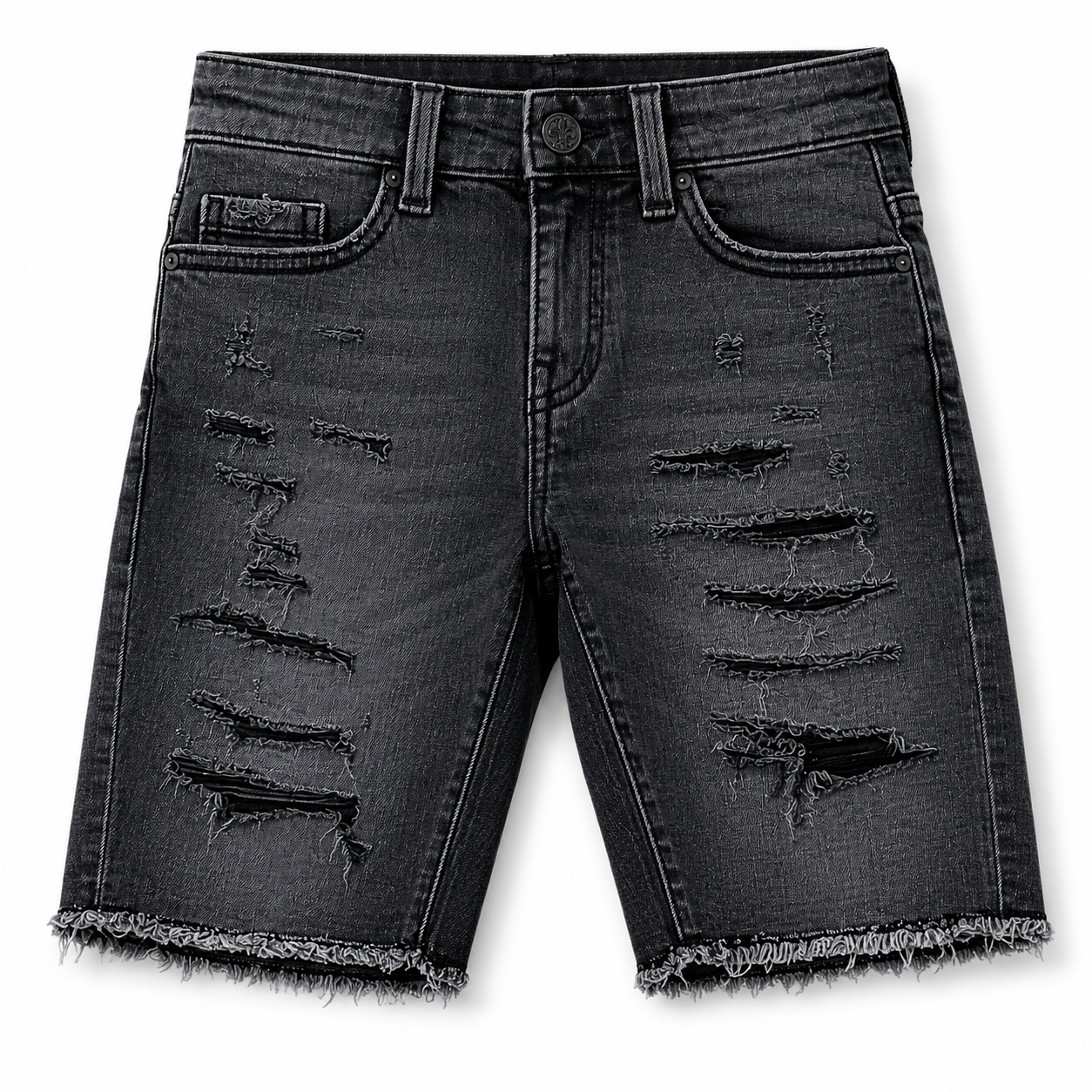 Jordan Craig Dark Grey Jean Shorts