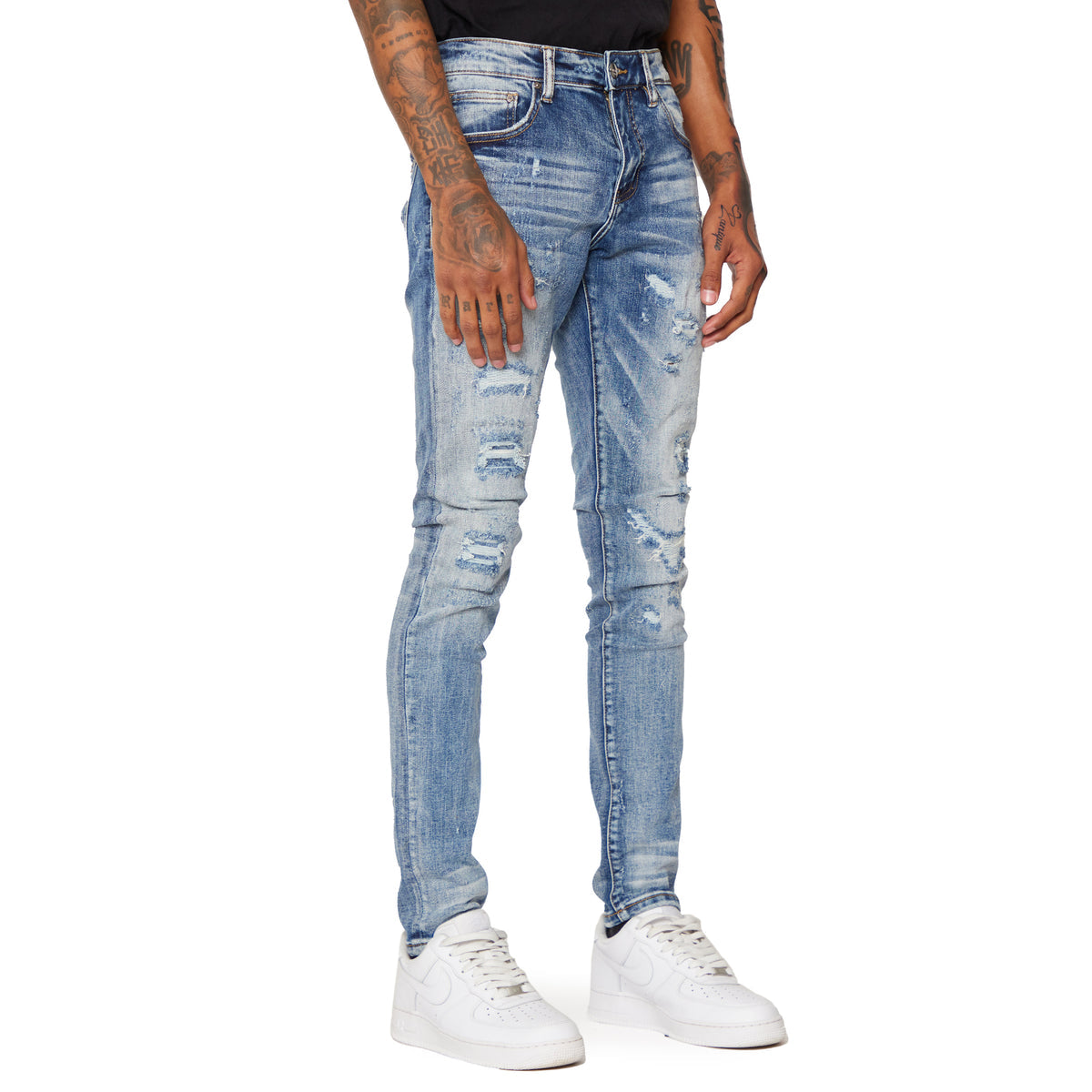 Esntl lab blue washed skinny Jeans