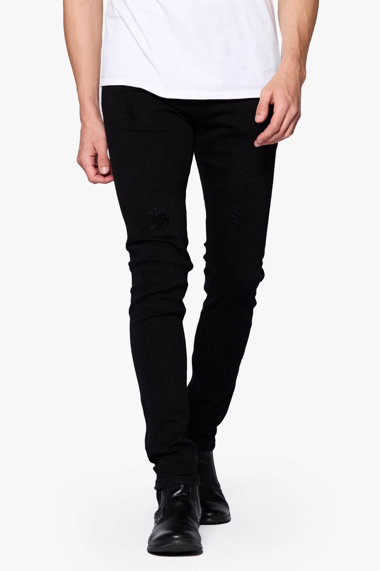 Anom Denim Flashka Anm007bc Jet black Skinny boot cut