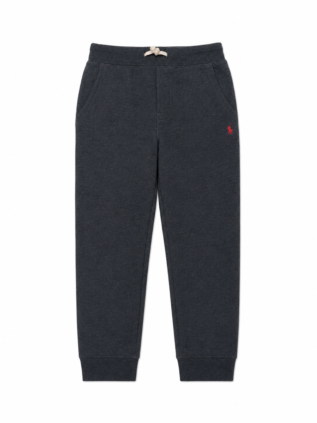 Polo Ralph Lauren Kids Charcoal Fleece Jogger Sweatpants | Elastic Waist Logo Lounge Pants