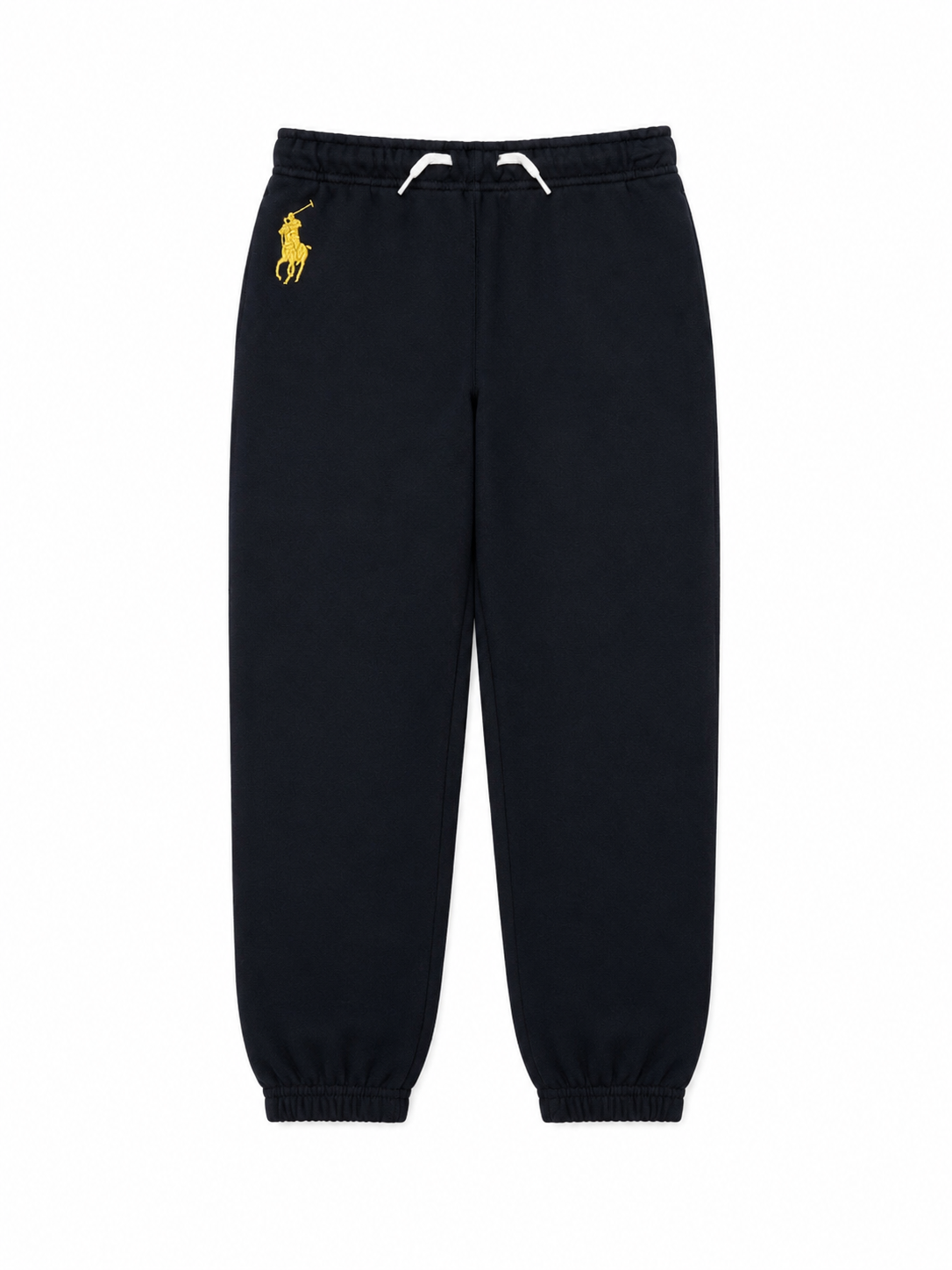 Polo Ralph Lauren Kids Black Fleece Jogger Sweatpants Elastic Waist & Cuffed Hem