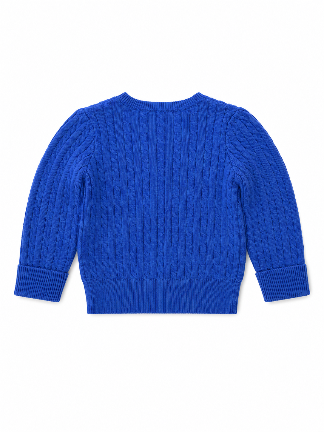 Polo Ralph Lauren Baby Girls Blue Cable Knit Cotton Cardigan Sweater | New | 3-18 Months