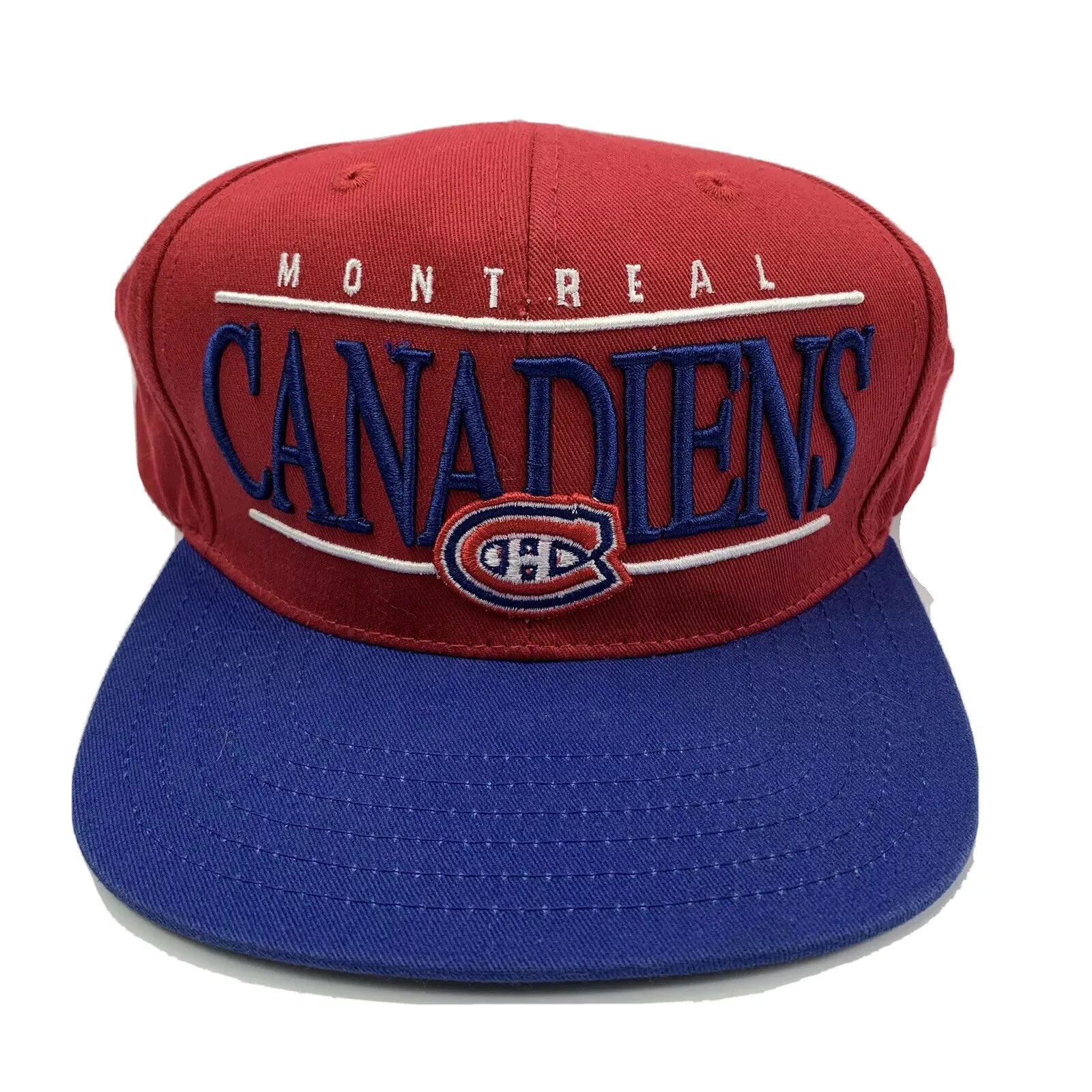 Montreal Canadians Snapback Hat NHL Hockey Champion American Needle Red Blue