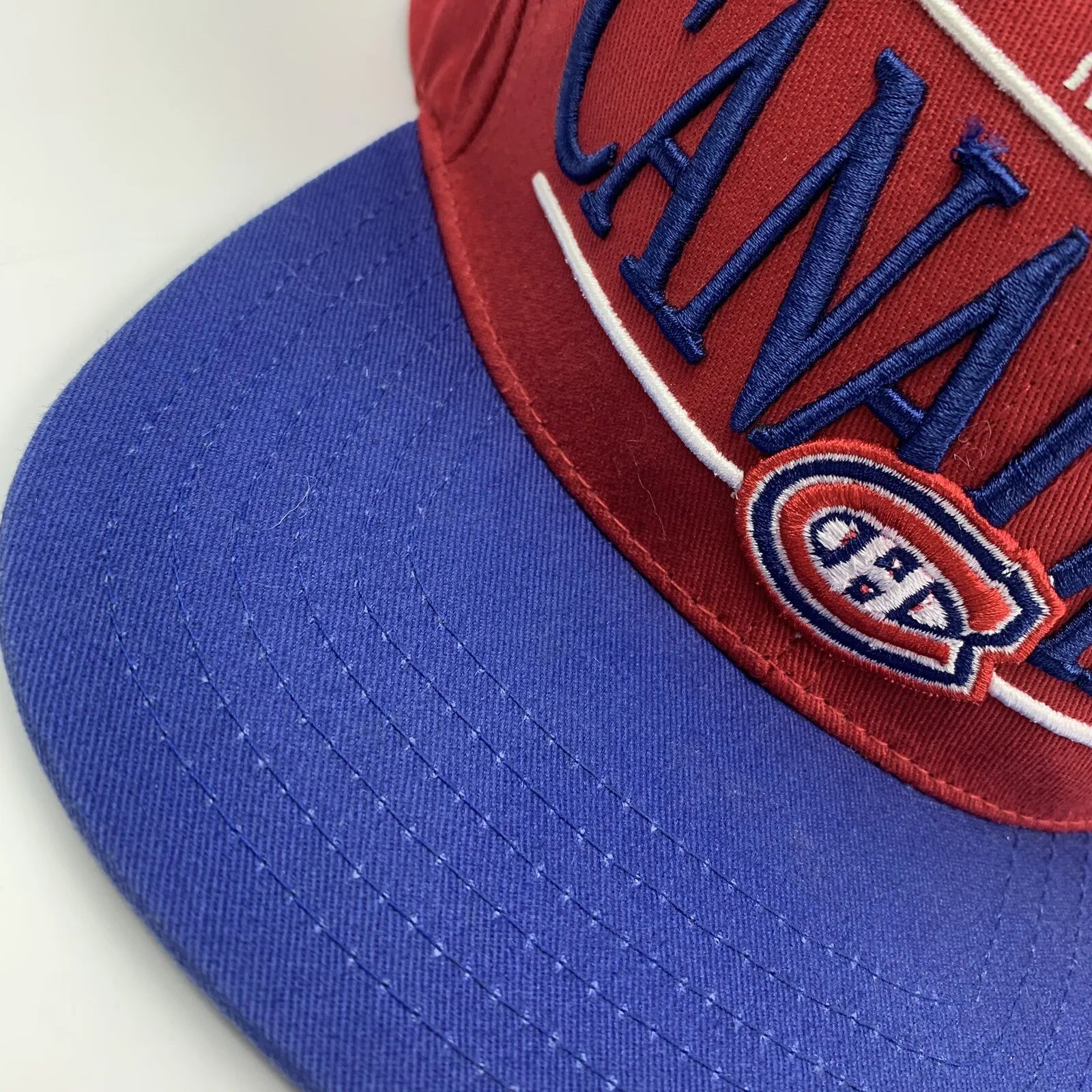 Montreal Canadians Snapback Hat NHL Hockey Champion American Needle Red Blue