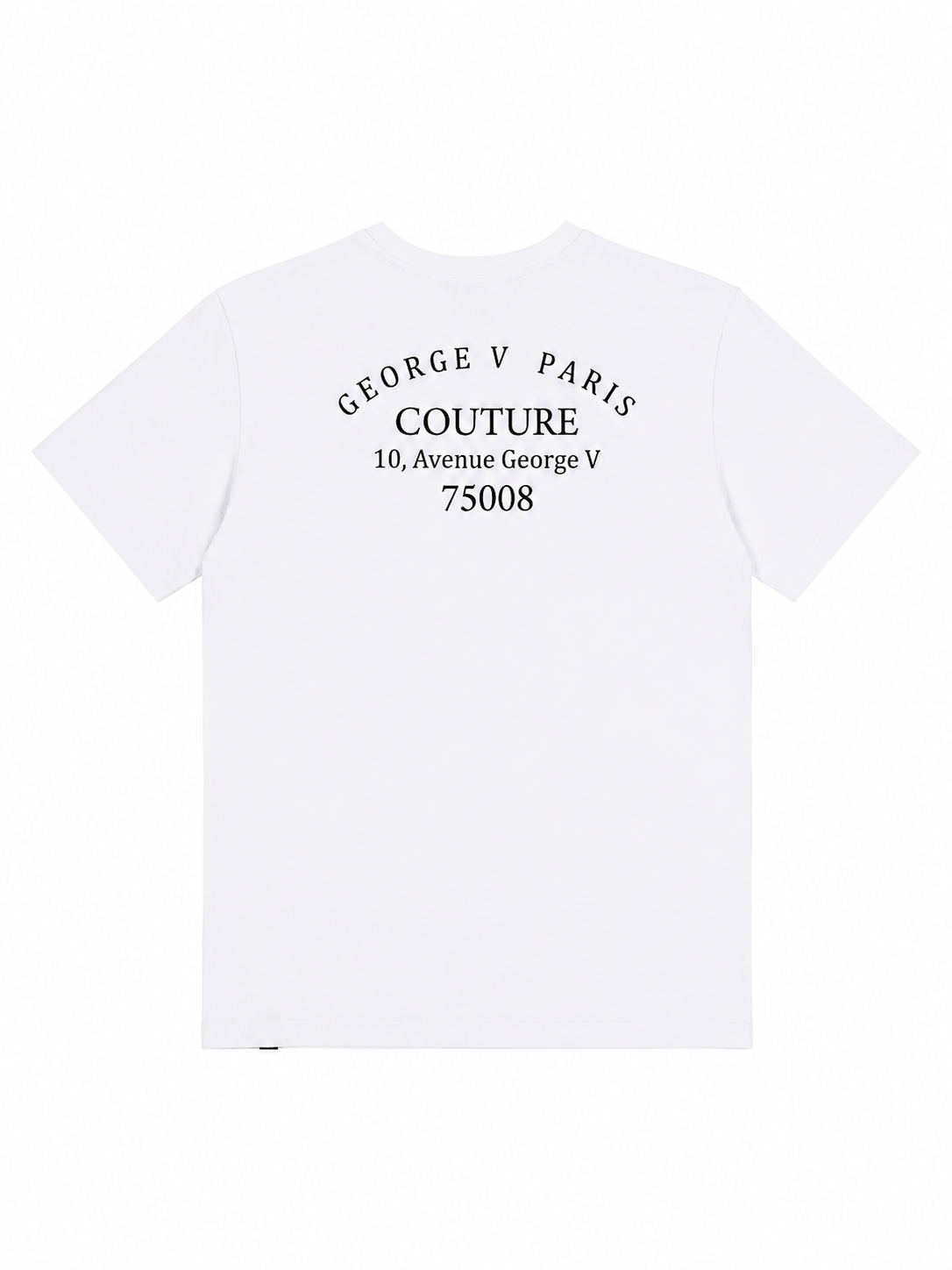 George V Avenue Paris Tiger Couture T-Shirt White