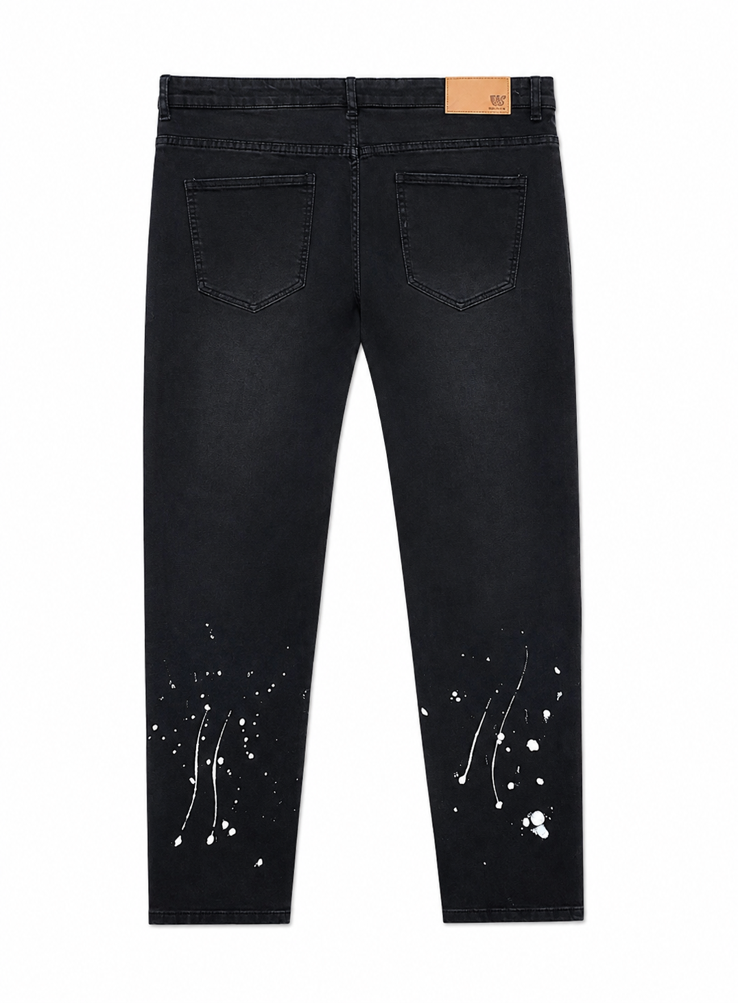 Waimea M5000D Black Wash Distressed Paint Splatter Jeans