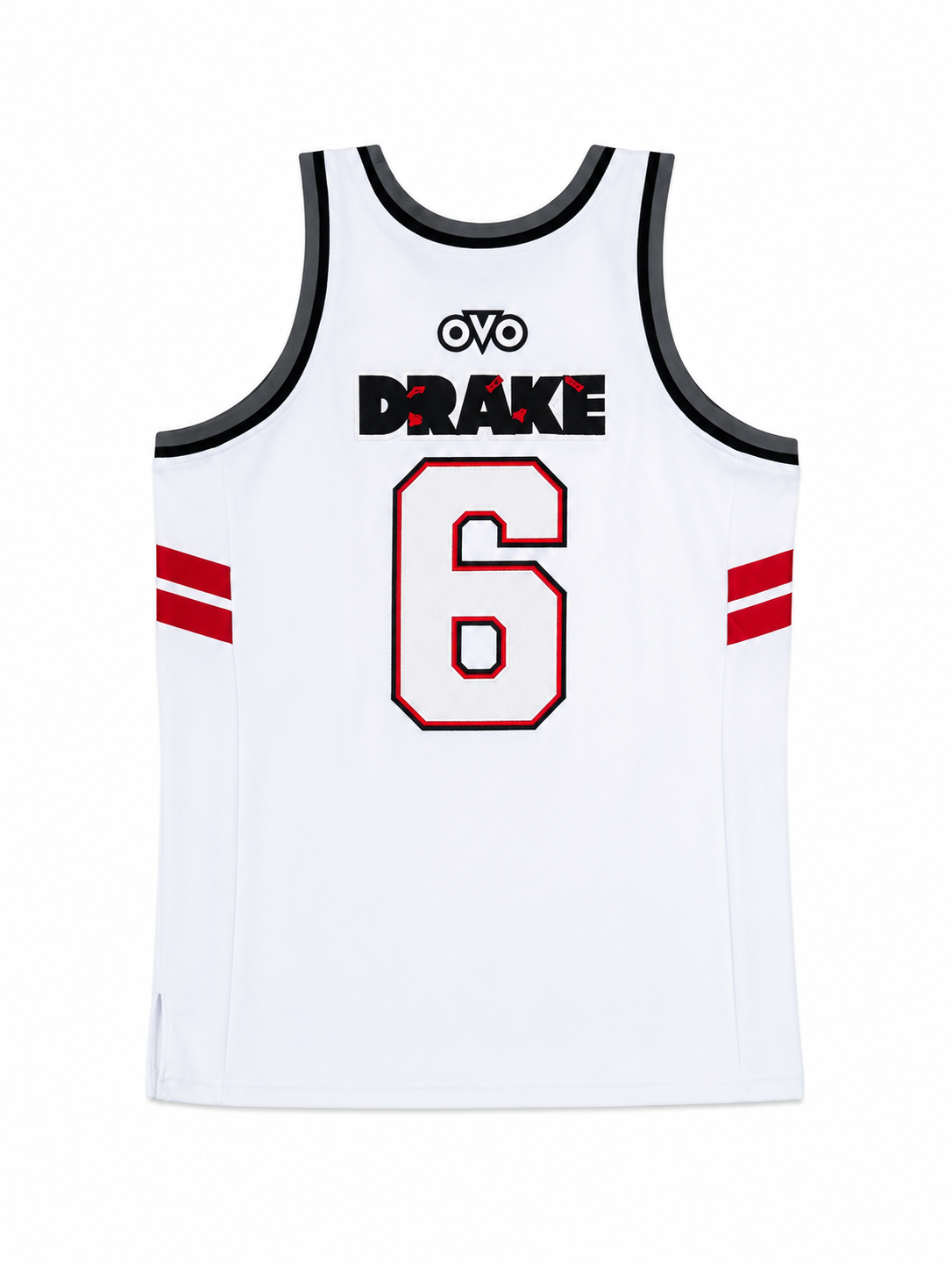 Headgear Classics OVO Drake Views #6 Basketball Jersey White