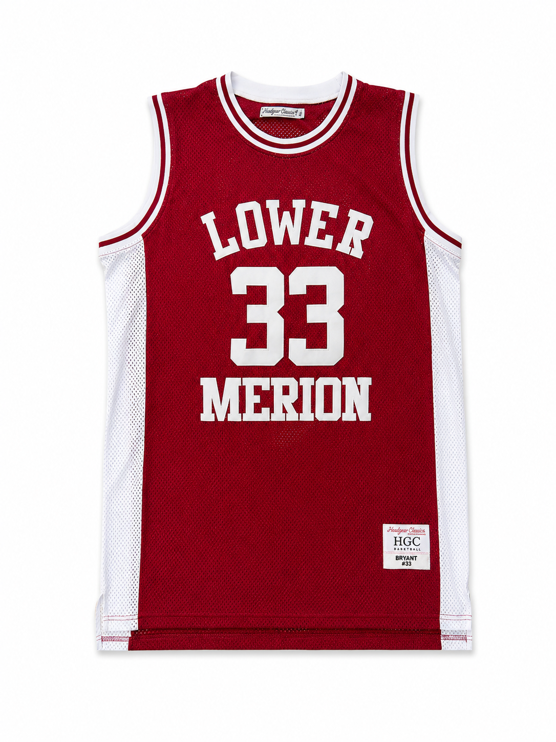 Headgear Classics Bryant Lower Merion #33 Basketball Jersey Red