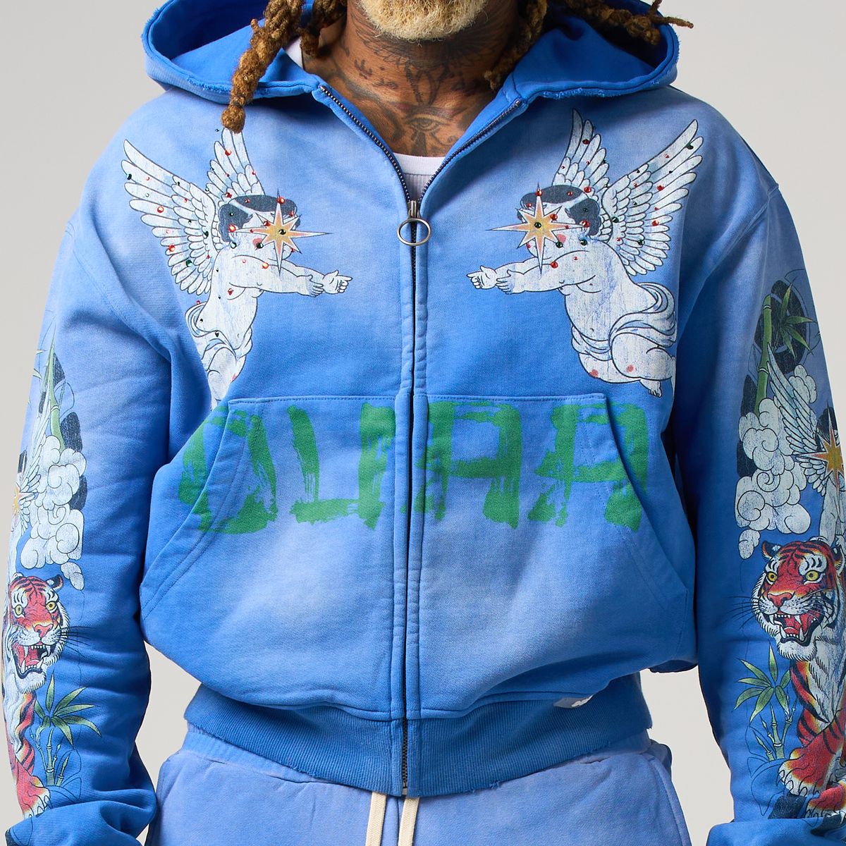 DUAA GARDEN HOODIE & SWEATPANTS (BLUE)