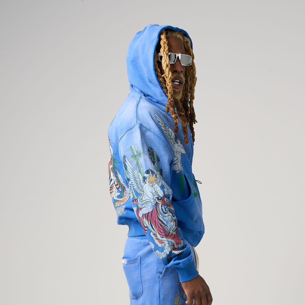 DUAA GARDEN HOODIE & SWEATPANTS (BLUE)