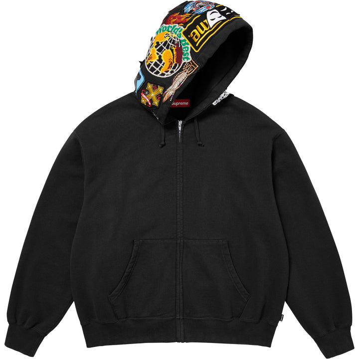 Supreme® Patches Zip Up Hooded Sweatshirt