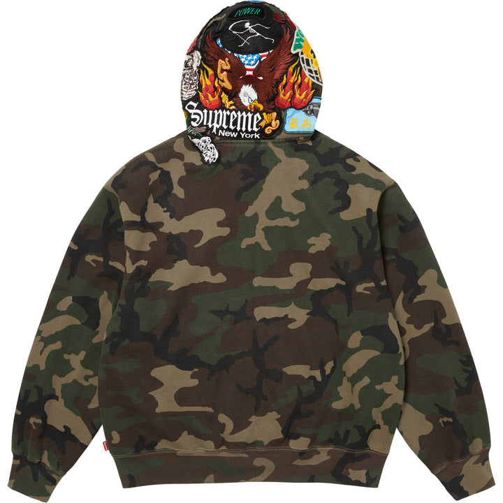 Supreme® Patches Zip Up Hooded Sweatshirt