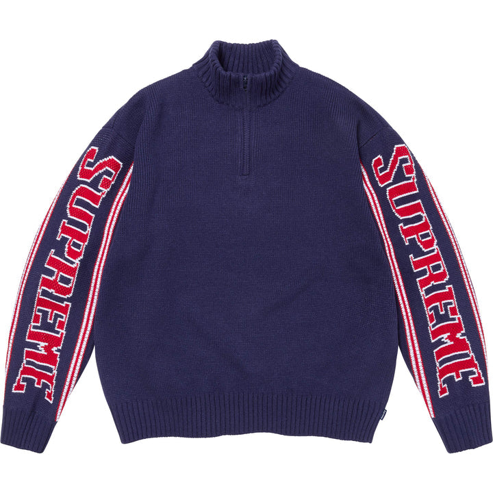 Supreme® Jacquard Sleeve Half Zip Sweater