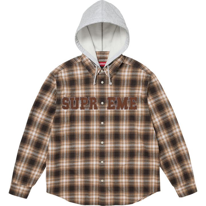 Supreme® Appliqué Hooded Flannel Shirt